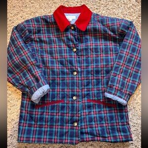 1980s Vintage David Brooks Lined Plaid Quilted Jacket